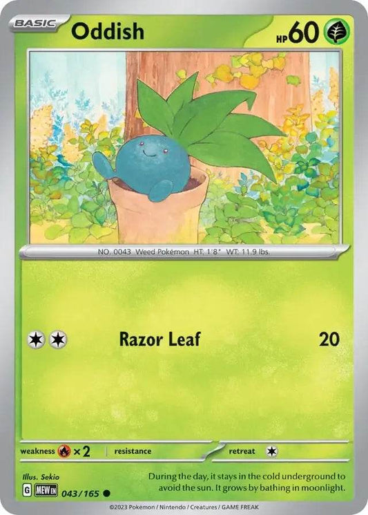 Oddish 43/165 Common - MissingNo.