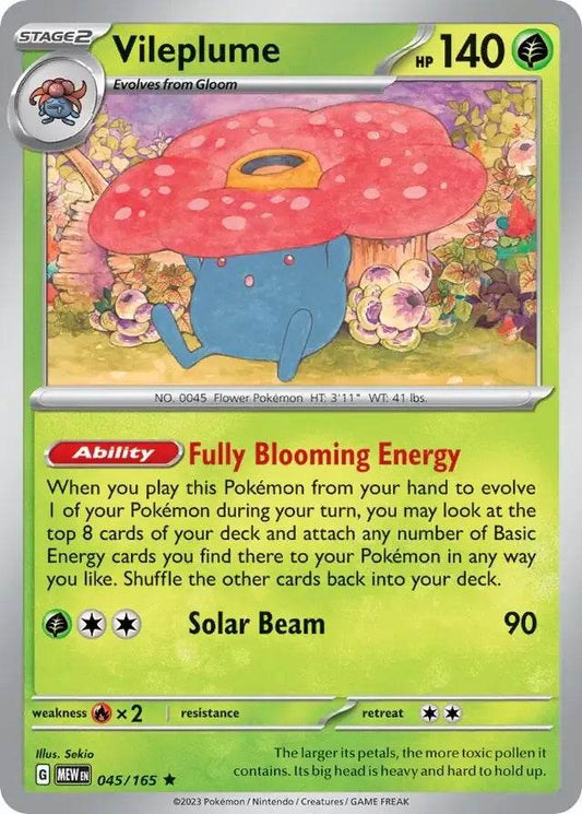 Vileplume 45/165 Holo Rare - MissingNo.