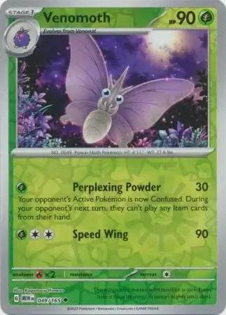 Venomoth 49/165 Reverse Uncommon - MissingNo.