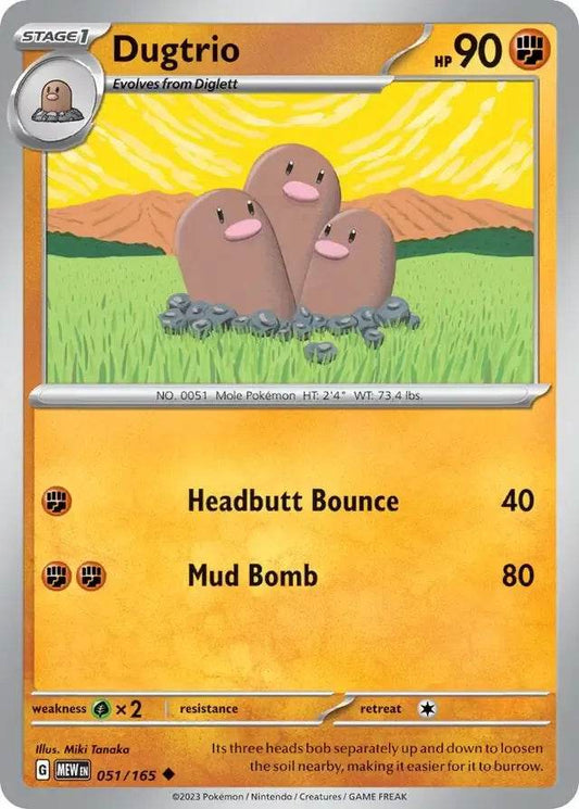 Dugtrio 51/165 Uncommon - MissingNo.