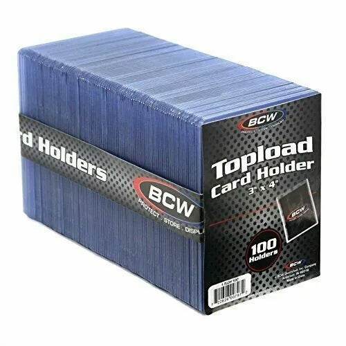 BCW 3x4 Clear Top Loaders 100 CT - MissingNo.