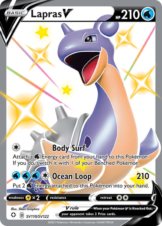 Lapras V SV110/SV122 Holo Rare V