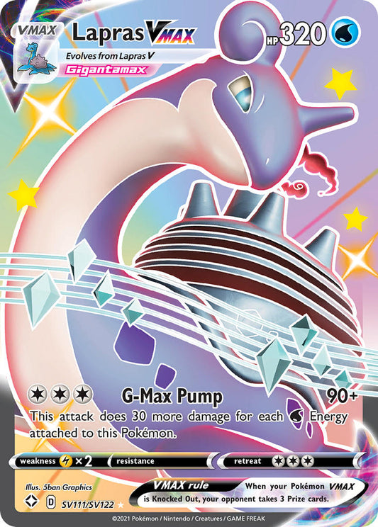 Lapras VMAX SV111/SV122 Holo Rare VMAX