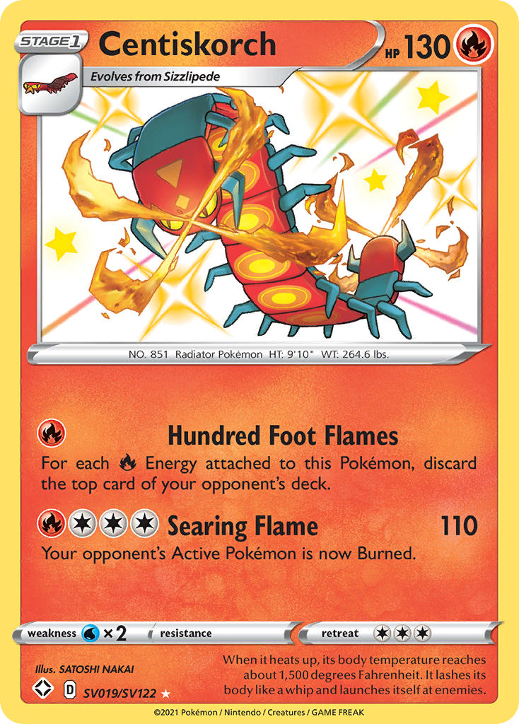 Centiskorch SV019/SV122 Holo Rare