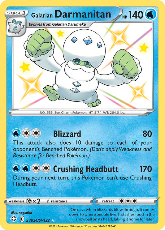 Galarian Darmanitan SV024/SV122 Holo Rare