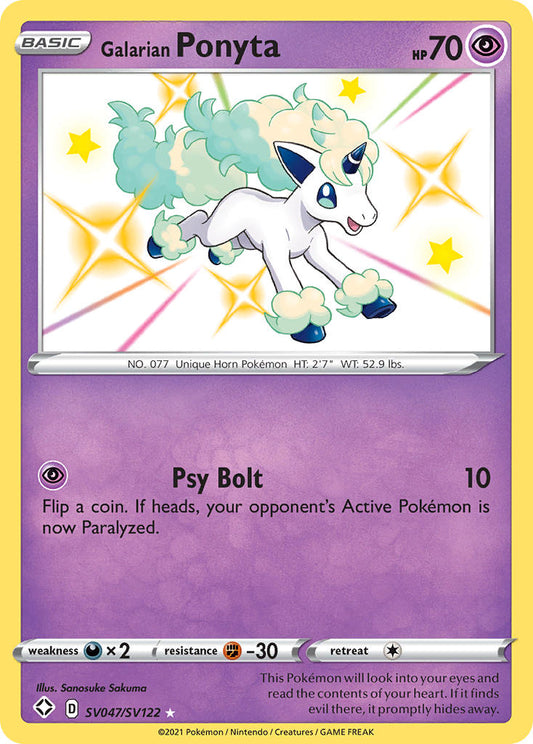 Galarian Ponyta SV047/SV122 Holo Rare