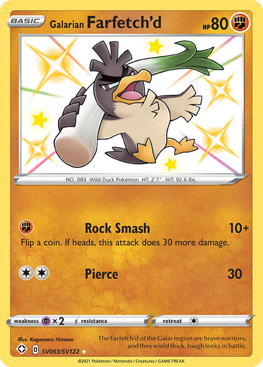 Galarian Farfetch'd SV063/SV122 Holo Rare