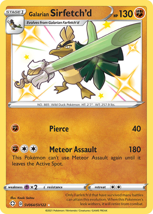 Galarian Sirfetch'd SV064/SV122 Holo Rare