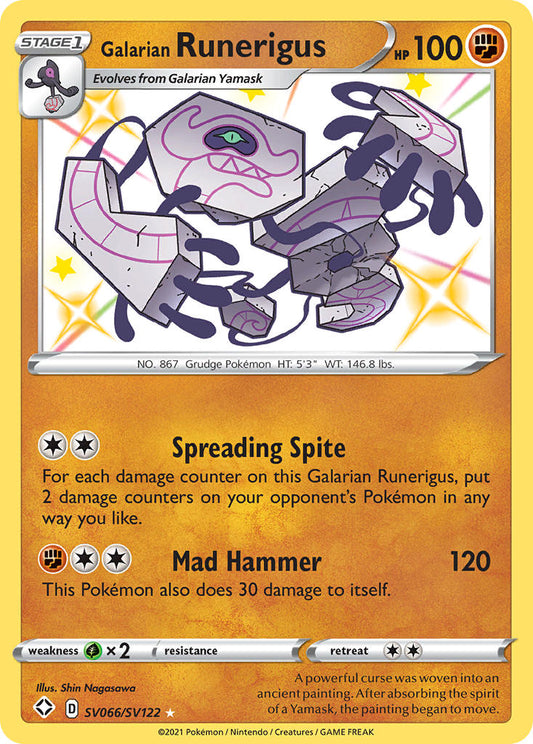 Galarian Runerigus SV066/SV122 Holo Rare