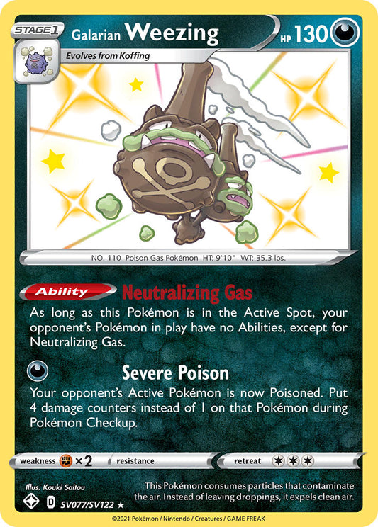 Galarian Weezing SV077/SV122 Holo Rare