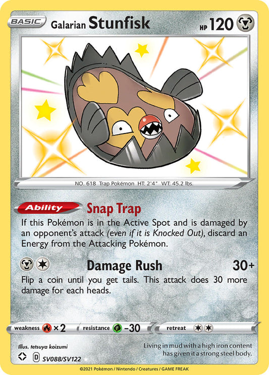 Galarian Stunfisk SV088/SV122 Holo Rare