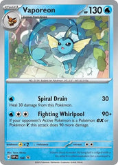 Vaporeon 168 Prismatic Evolutions Poster Collection Exclusive Cosmo Holo