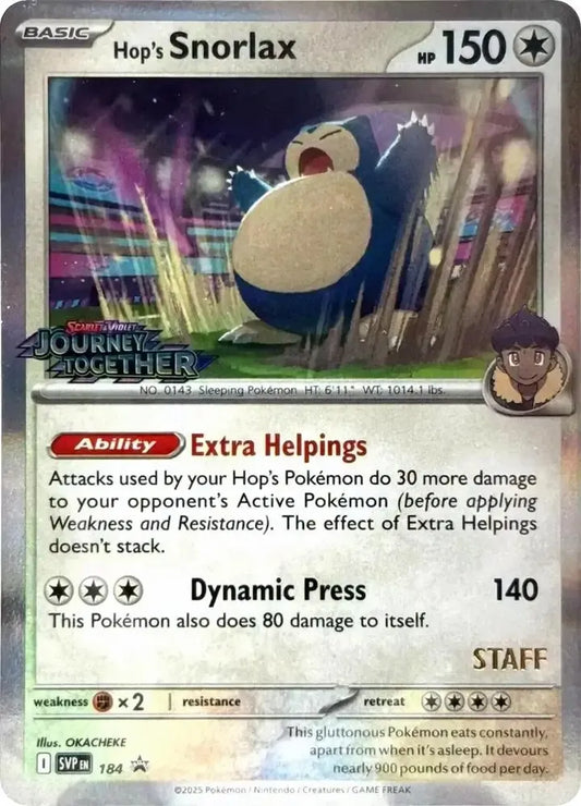 Hop's Snorlax Prerelease 184