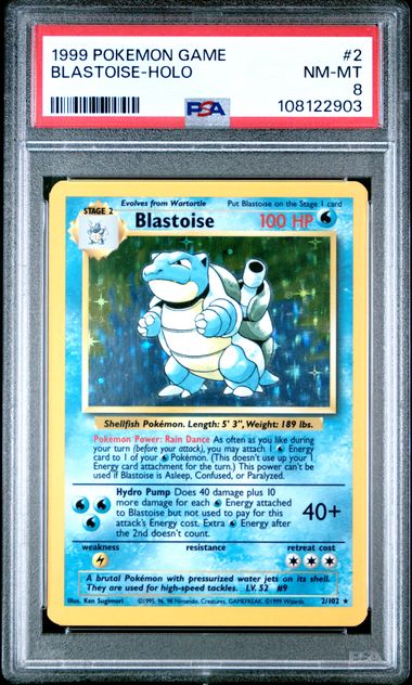 Blastoise 2/102 PSA 8 - MissingNo.